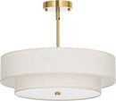 4 Light Drum Chandelier 18 Inch Antique Brass Pendant Light