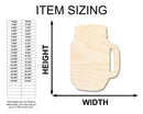 Unfinished Wood Jar with Handle Shape - Country Craft - up to 46" DIY
