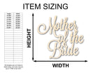 Unfinished Wood Mother of the Bride Shape - Word Craft - up to 46"