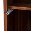 Display Cabinet with Glass Doors, Curio Storage Cabinet with 5 Shelves, Bookcase with LED Lights