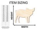 Unfinished Wood Pig Shape - Animal Craft - up to 46" DIY