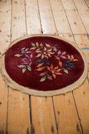 2x2 Vintage Art Deco Round Rug Mat