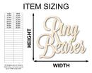 Unfinished Wood Ring Bearer Shape - Word Craft - up to 46"