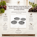 Grape Drink Coaster Set of 4