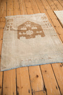 3x4 Vintage Distressed Oushak Square Rug