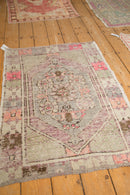2.5x4 Vintage Distressed Oushak Rug