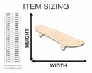 Unfinished Wood Skateboard Silhouette - Craft- up to 46" DIY
