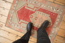 2.5x3 Vintage Distressed Oushak Square Rug