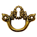 Cabinet Door Pull with Keyhole for Drawers and China Cabinets Victorian Style in Cast Brass