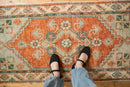2.5x5 Vintage Distressed Oushak Rug Runner