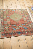 2.5x3 Vintage Distressed Oushak Square Rug