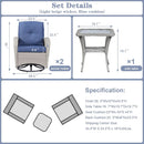 Patio Wicker Swivel Rocker Chairs Set Of 2 With Side Table