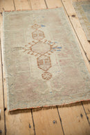 1.5x3 Vintage Distressed Oushak Rug Mat