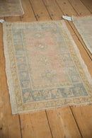 1.5x3 Vintage Distressed Oushak Rug Mat