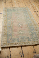 1.5x3 Vintage Distressed Oushak Rug Mat