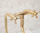 Elegant Brass Kitchen Faucet with Unique Elephant Trunk Spout