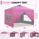 Ainfox 12x12 Pop up Canopy Tent with One Push Setup and Sidewalls,Instant Outdoor Shade Gazebos with Weighted Sandbags