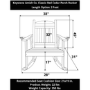 Keystone Amish Co. Classic Red Cedar Porch Rocker