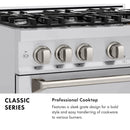 ZLINE 36" Dual Fuel Range, Gas Cooktop, Electric Convection Oven Stainless Steel, CDR36
