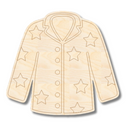 Unfinished Wood Etched Pajama Top Shape | Paint By Line Crafts | up to 30" DIY