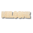 Unfinished Wood Etched Welcome Shape | Paint By Line Crafts | up to 30" DIY