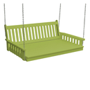 Keystone Amish Co. 4 Foot Franklin Recycled Plastic Swing Bed, Tropical Lime