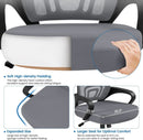 Dark Grey Ergonomic Mesh Office Chair With Lumbar Support Mid Back