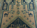 4' X 6' Antique Handmade Turkish Anatolian Wool Rug Camel Vegetable Dyes