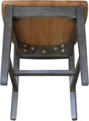 International Concepts Splatback Dining Chair Hickory Washed Coal