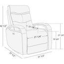 Chocolate Swivel Glider Rocker Recliner With USB Charging