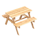 Natural Wood Children's Dining Table and Chair Set for Play, Reading, and Snacks