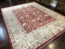 Pakistani Chobi Rug 8x10, Red, Handmade