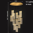 Luxury Modern LED Chandelier for Staircase, 12 Lights