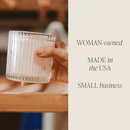 Thank You Soy Candle - Ribbed Glass Jar with Box - 12 oz