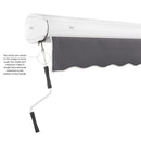 [12X10FT] Awntech Key West Premium Manual Outdoor Retractable Awning [FCM12-SBY] (SAK35497)