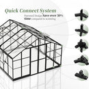 [12X13.5FT] Premium Extra-Large Outdoor Aluminum Poylcarbonate Greenhouse With Quick Connect Fitting (SAK63725)