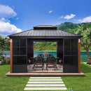 Alora Prestige Large Heavy-Duty Outdoor Aluminum Patio Hard Double Steel Top Backyard Sunroom (SAK65732)
