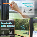 [12x16FT] Alora Pavilion Extra-Large All-Season Outdoor Wall-Mounted Sunroom Solarium With Detachable Polycarbonate Windows And Lockable Sliding Doors (SAK97835)