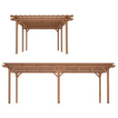 [12X16FT] Alora Extra-Large Outdoor Wooden Waterproof Grape Gazebo (SAK76476)