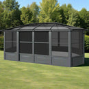 [12X18FT] Alora Grandview Large Luxury Outdoor All-Season Aluminum Solarium Sunroom With Polycarbonate Hardtop And Sliding Doors (SAK35948)
