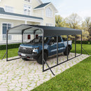 [12X20FT] Alora Heavy-Duty All-Weather Metal Carport With Reinforced Support Base (SAK97381)