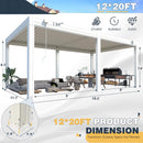 Alora Louvered Aluminum Pergola With Adjustable Roof And Pull-Down Screens (SAK46817)