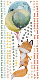 Hot Air Balloons and Planes Set - Fabric Nursery Wall Art Decals