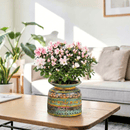 Farmhouse Style Hand Painted Vintage Wooden Milk Pot Vase