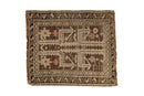 2x2.5 Antique Caucasian Square Rug Mat