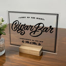 Light Up The Night Cigar Bar Wedding Table Sign