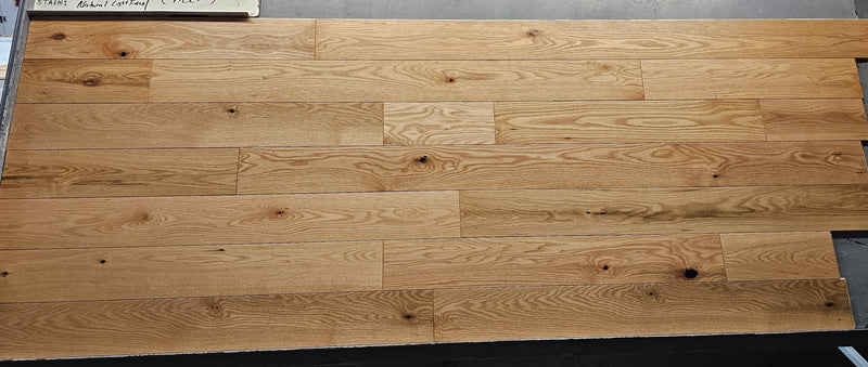 Engineered Wood 5" Width, 84" RL, 1/2 Thick Red Oak Natural Smooth Floors - Bellfloor Collection profile view