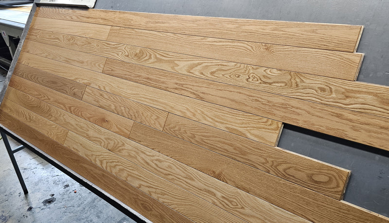 Engineered Wood 3 1/4" Width, 84" RL, 1/2 Thick Red Oak Natural Smooth Floors - Bellfloor Collection profile view