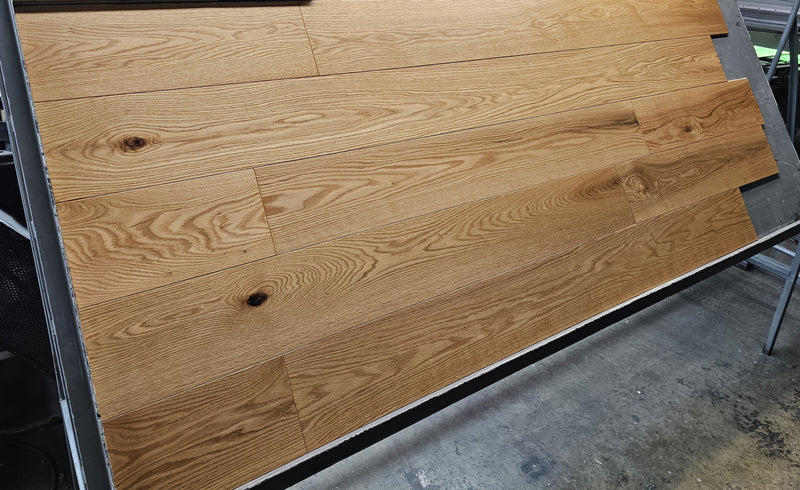 Engineered Wood 7" Width, 84" RL, 1/2 Thick Red Oak Natural Smooth Floors - Bellfloor Collection profile view