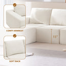 Luxury Cloud Chenille Modular U Shaped Sectional Sofa with Ottomans, Deep Seat, No Assembly Required, 3 Colors, 110*72'